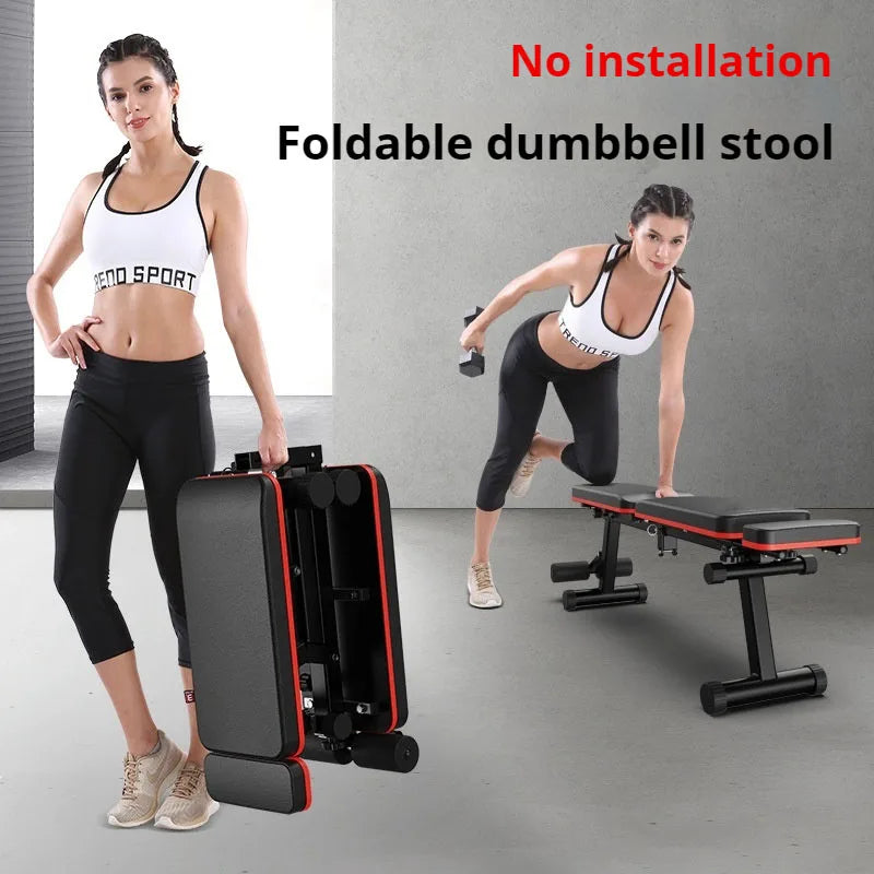 Multifunctional Folding Fitness Bench Stool - Sports & Fitness > Exercise, Gym & Fitness > Exercise Benches at Dealshubindia