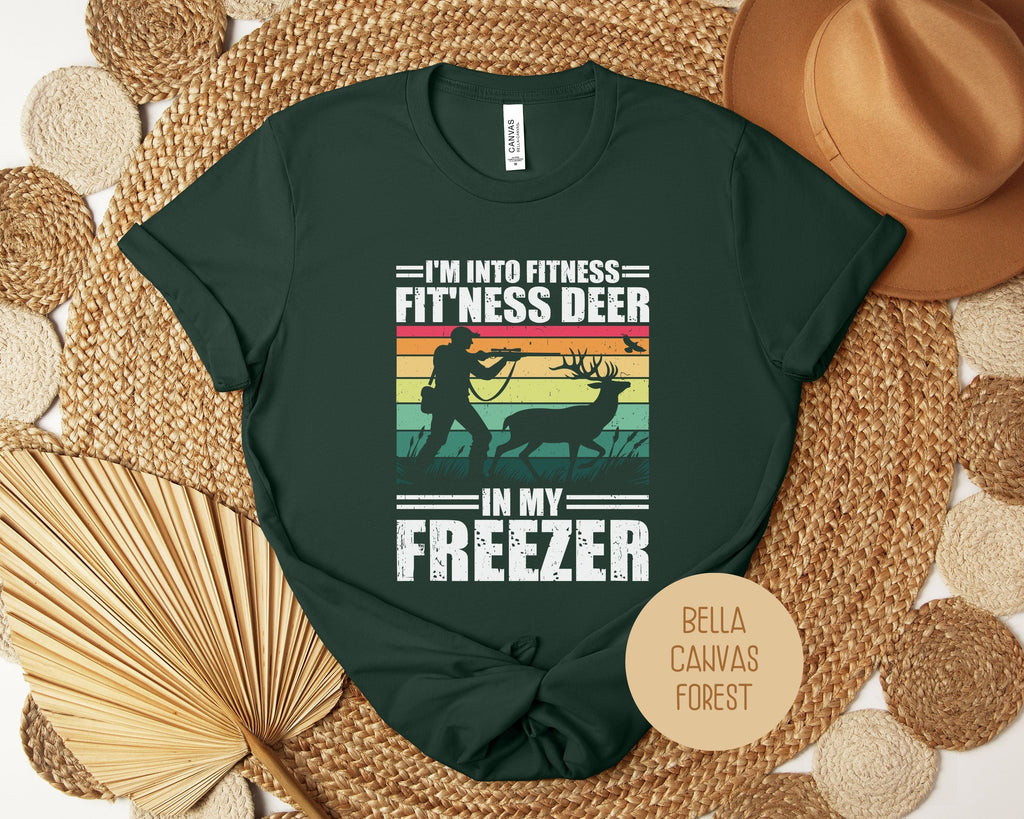 I'm Into Fitness Fit'ness Deer in My Freezer Funny Hunting Shirt - T-Shirt at Dealshubindia