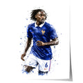 Frankreich Fußball Poster · Geschenkidee · Aquarell Sport Wandbild · Deko Print ohne Rahmen
