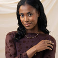 Elements Gold Textured Flower Station Bracelet