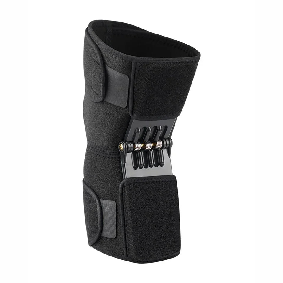 Adjustable Knee Booster Brace Strong Patella Support Black