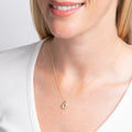 Elements Gold Cut Out Diamond Teardrop Pendant
