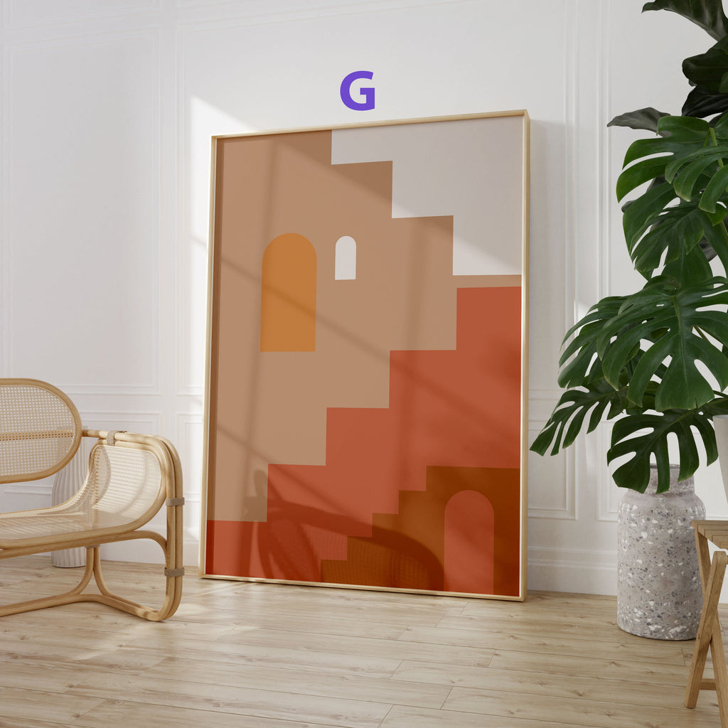 Boho Frauen Poster · Geschenkidee · Terrakotta, Wüstenkunst und Abstrakte Figuren · Dekoprint ohne Rahmen-8