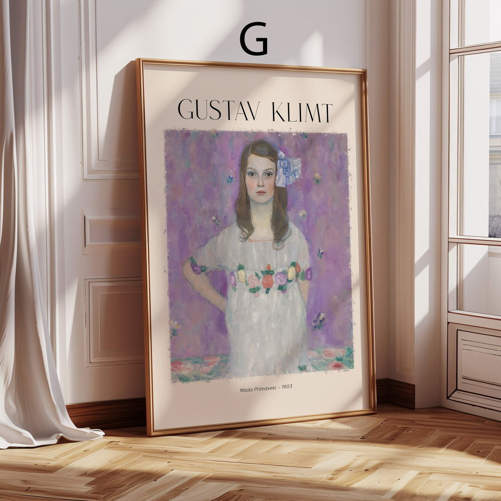 Gustav Klimt Kunst Poster · Geschenkidee · Jugendstil Porträts Blumen Garten Klassische Meisterwerke · Dekoprint ohne Rahmen