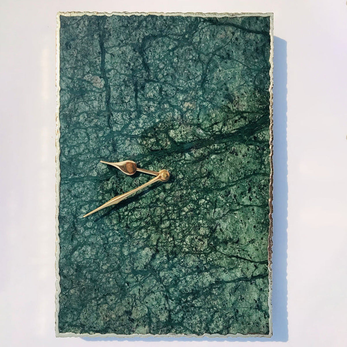 Green Marble Large Wall Clock