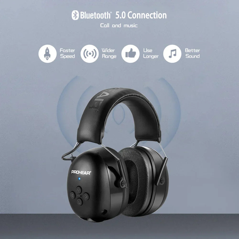 Bluetooth Electronic Earmuffs Black - Headphones at Dealshubindia