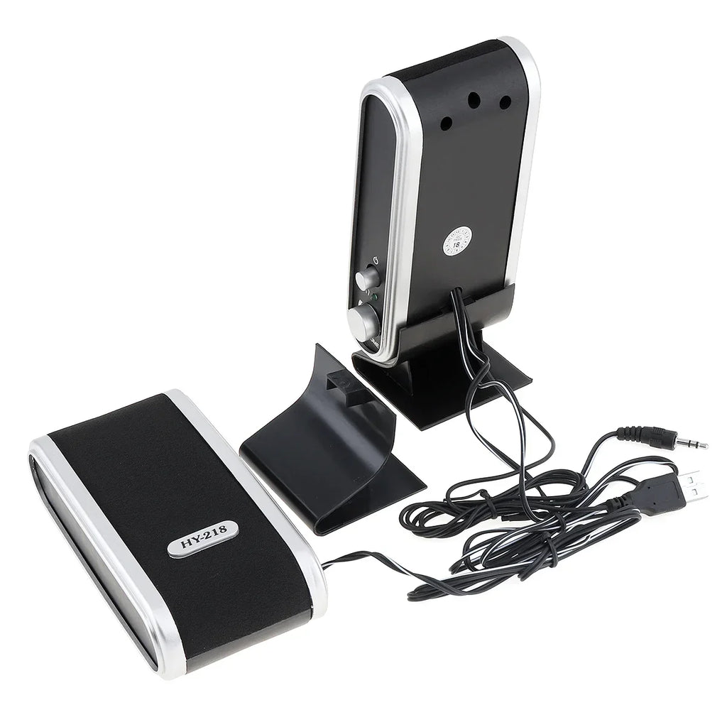 6W USB Wired Stereo Speakers for PC Laptop (White)-2