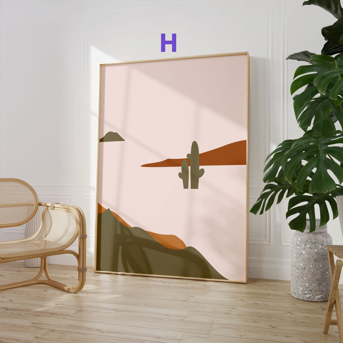 Boho Frauen Poster · Geschenkidee · Terrakotta, Wüstenkunst und Abstrakte Figuren · Dekoprint ohne Rahmen-9