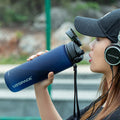 1L Sports Shaker Water Bottle Blue