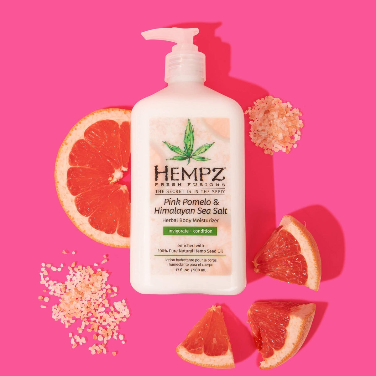 Fresh Fusions Pink Pomelo & Himalayan Sea Salt Herbal Body Moisturizer 17 OZ.
