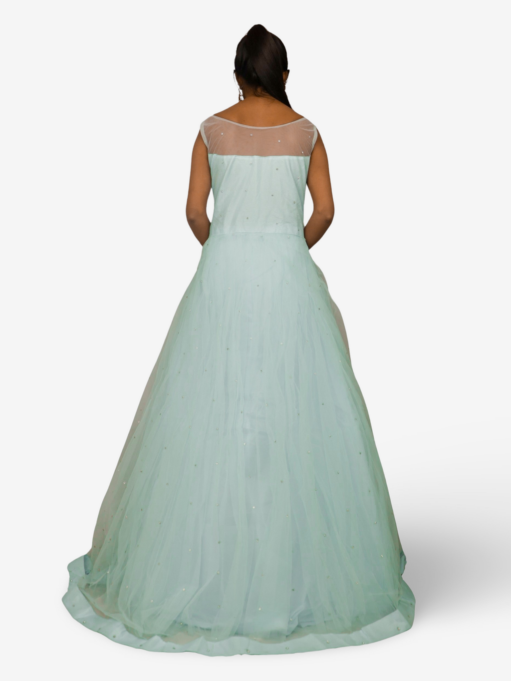Gown with Pearls & Sequin by Shreekama