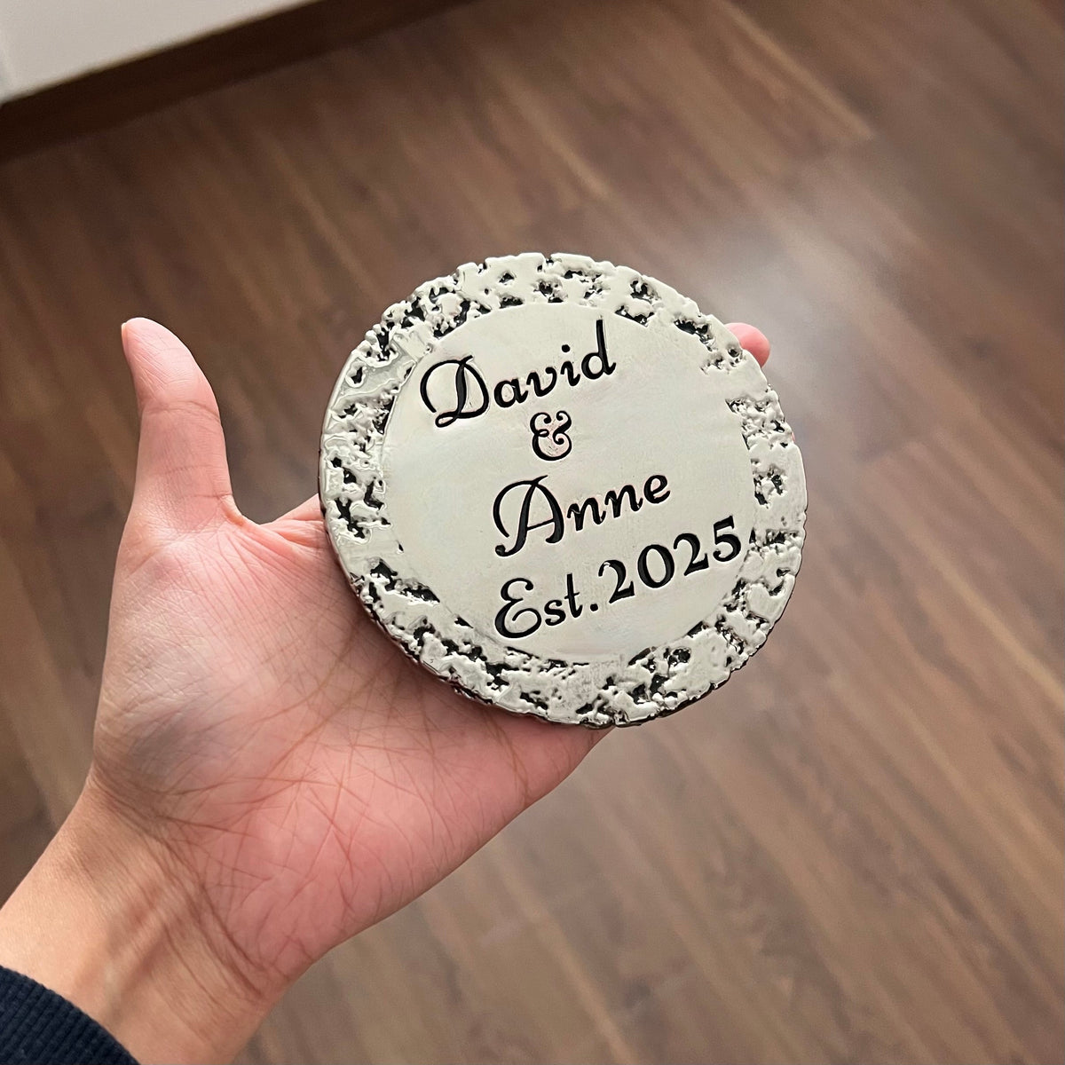 Custom Engraved Brass Coasters – Set of 4