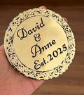 Custom Engraved Brass Coasters – Set of 4