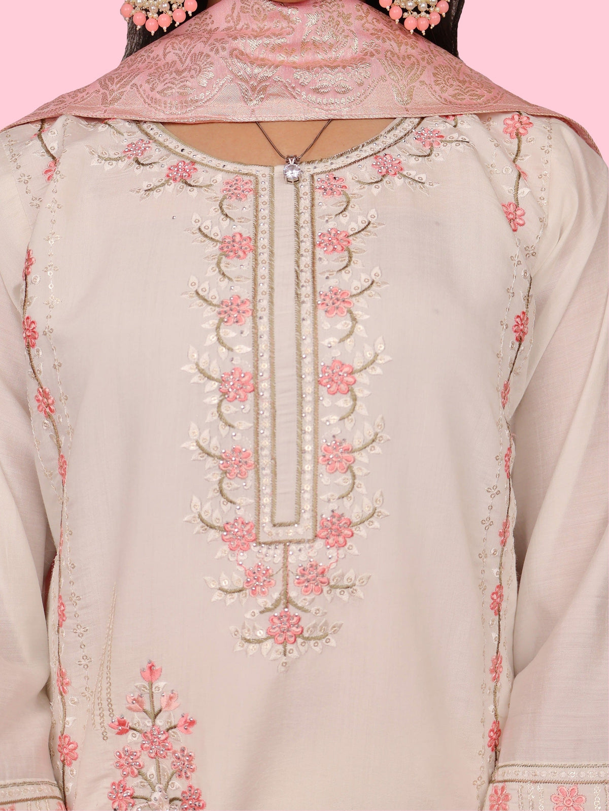 Women's Cotton Rayon Kurta-Pant, and Dupatta Set