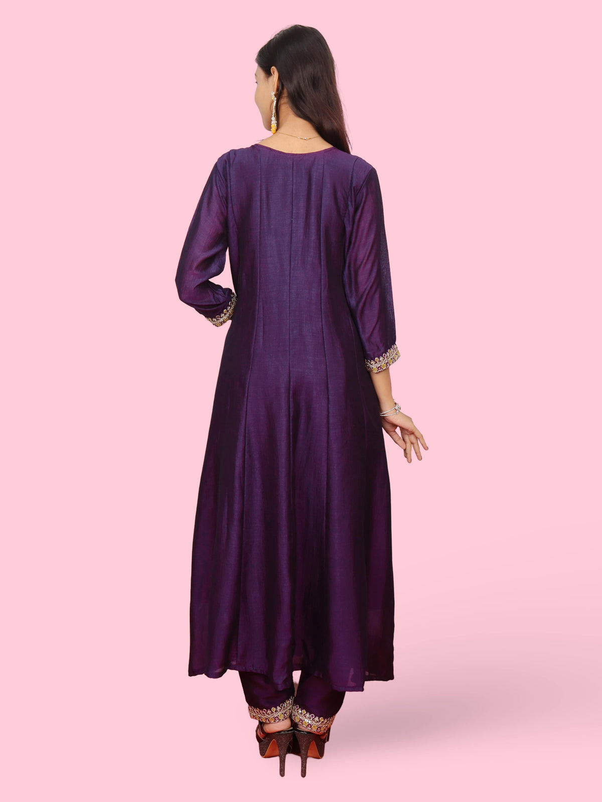 Woman's Anarkali Suit Set with Dupatta