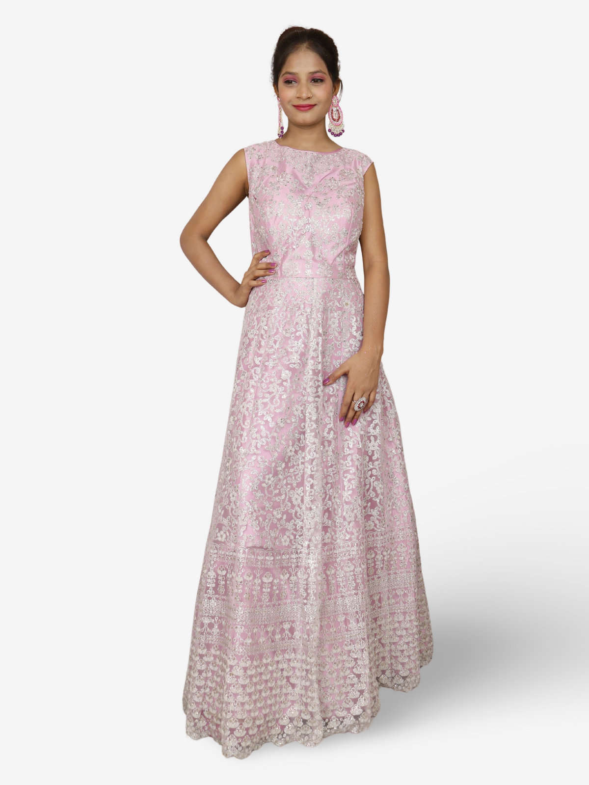 Shimmery and Shiny Beautiful Gown by Shreekama
