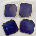 Indigo Aventurine Natural Edge Coasters – Set of 4