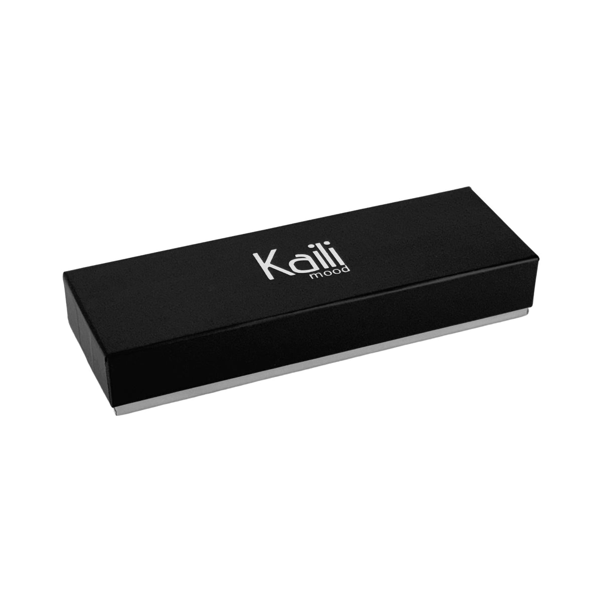 K0028DB | Custodia per Penne in Vera Pelle pieno fiore, grana dollaro - Colore Blu con bordi Gialli - Dimensioni: cm 4,5 x 16,5 x 1 - Confezione: Scatola regalo fondo/coperchio - Accessorio at Dealshubindia