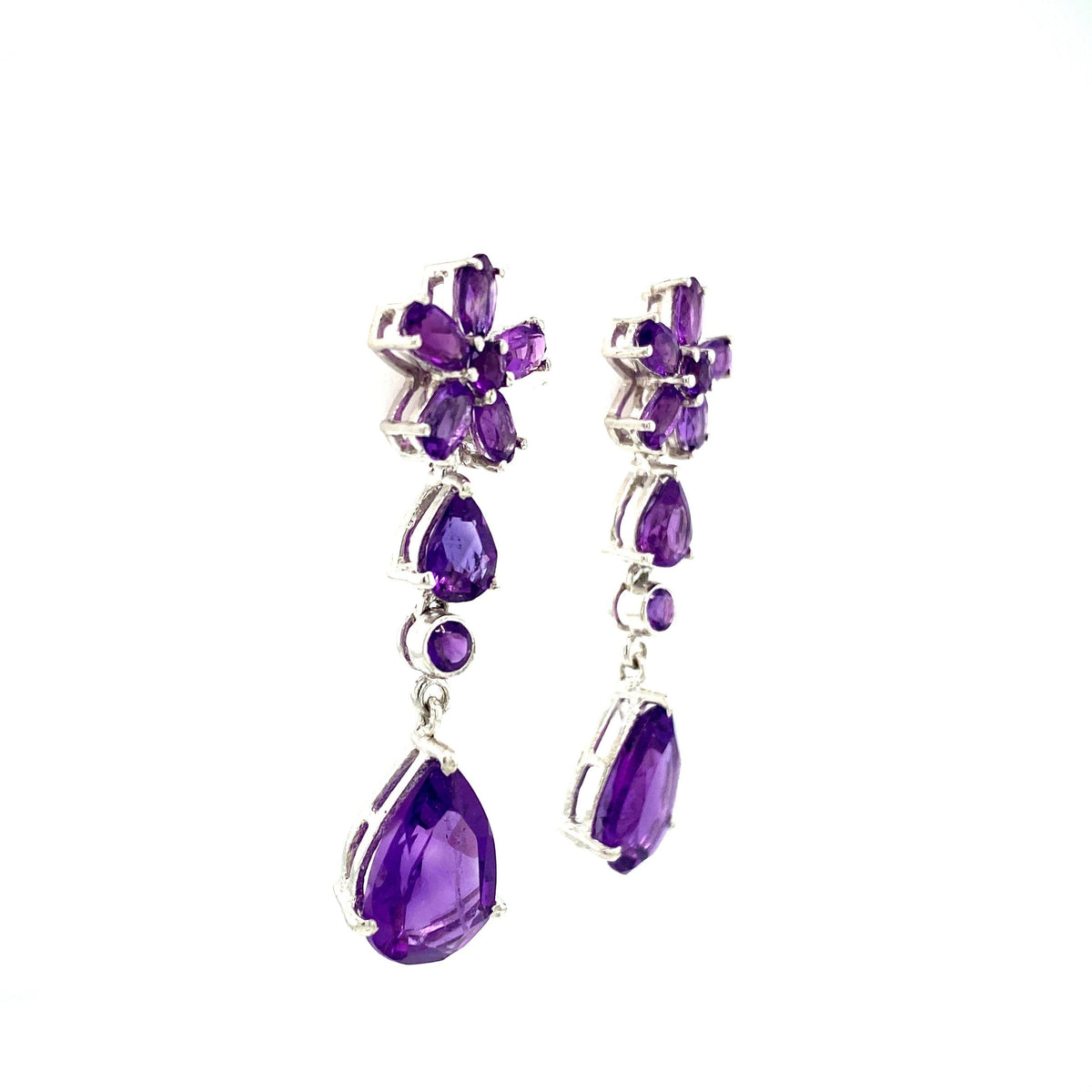Amethyst Earring in .925 Sterling Silver - KST 51767