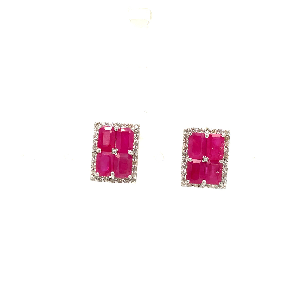 Emerald Earring in .925 Sterling Silver - KST 56313