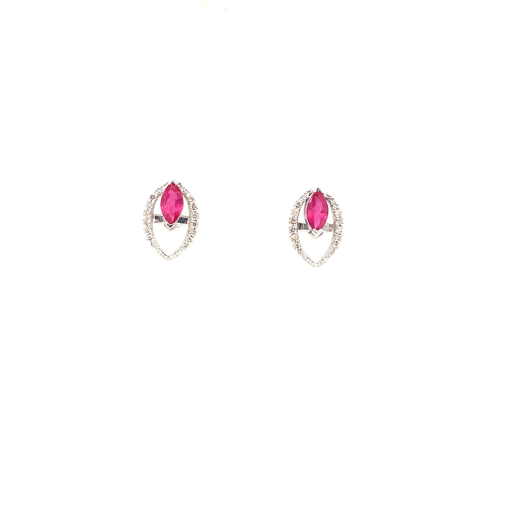 Emerald Earring in .925 Sterling Silver - KST 56867