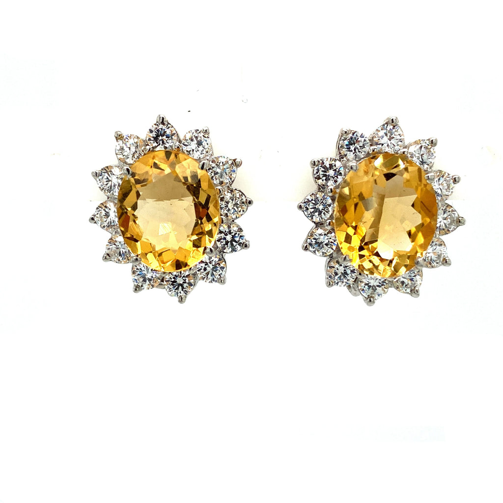 Citrine Earring in .925 Sterling Silver - KST 5373