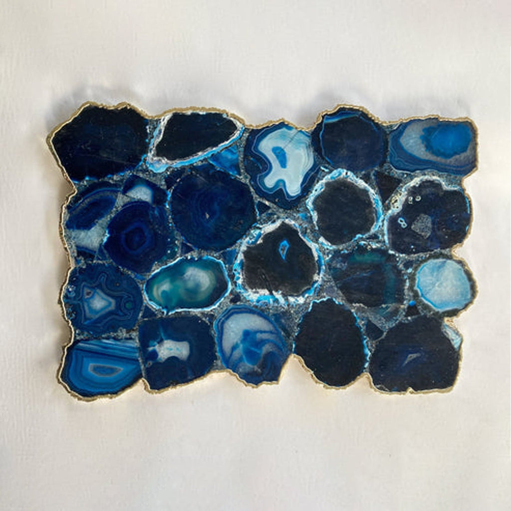 Large Blue Agate Cheese Platter/Tray 10"x15"