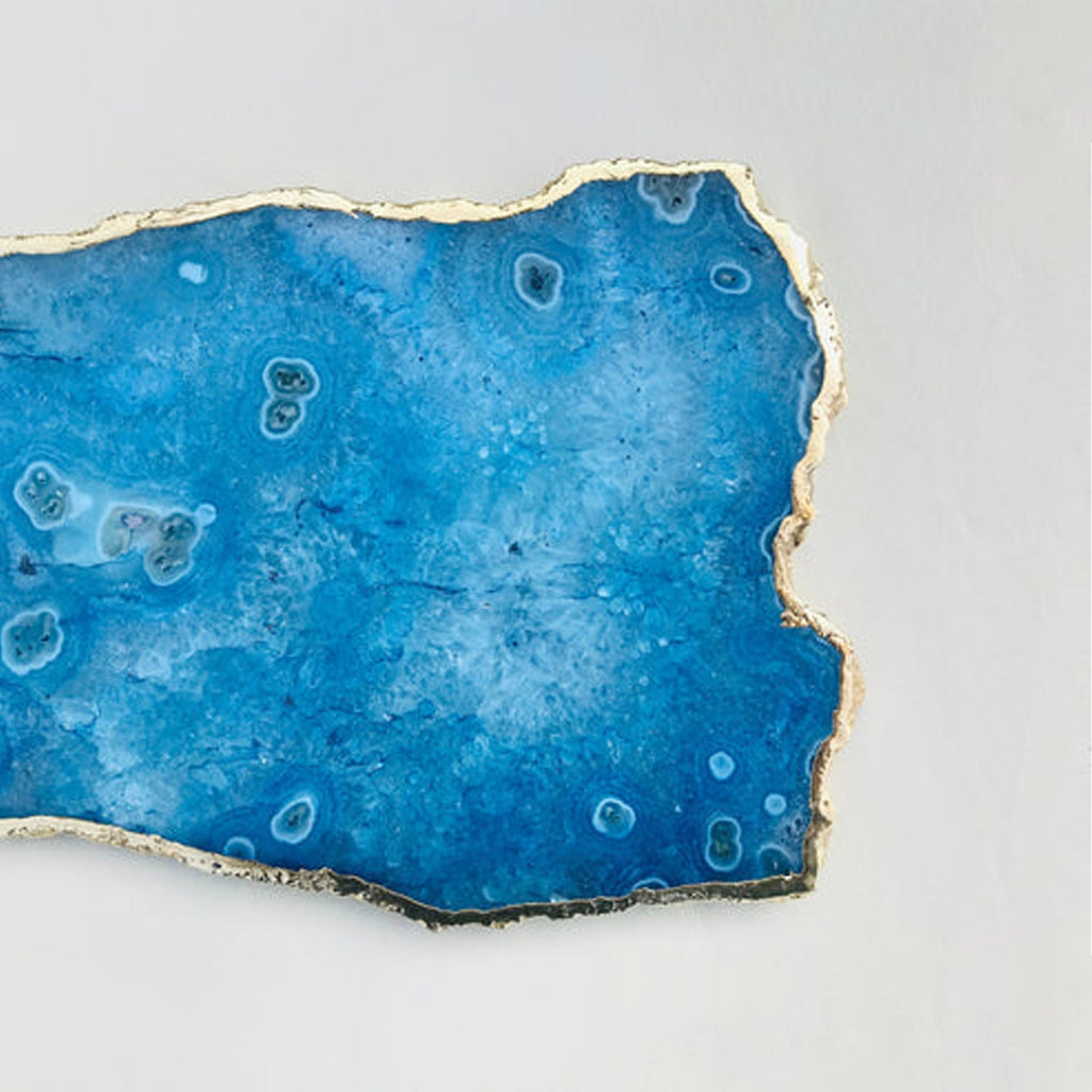 Large Blue Agate Cheese Platter/Tray