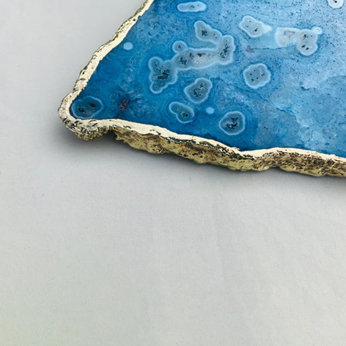 Large Blue Agate Cheese Platter/Tray
