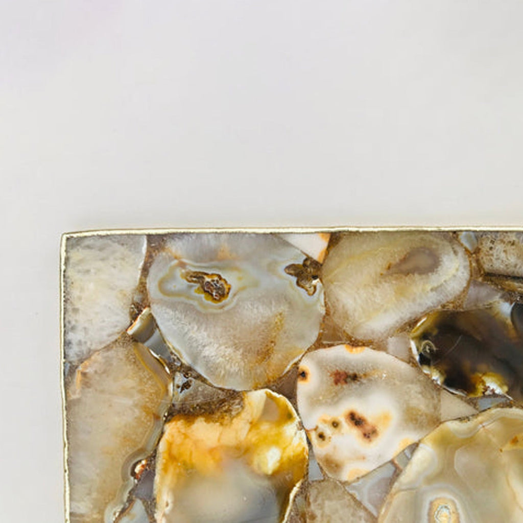 Large Brown Agate Cheese Platter/Tray