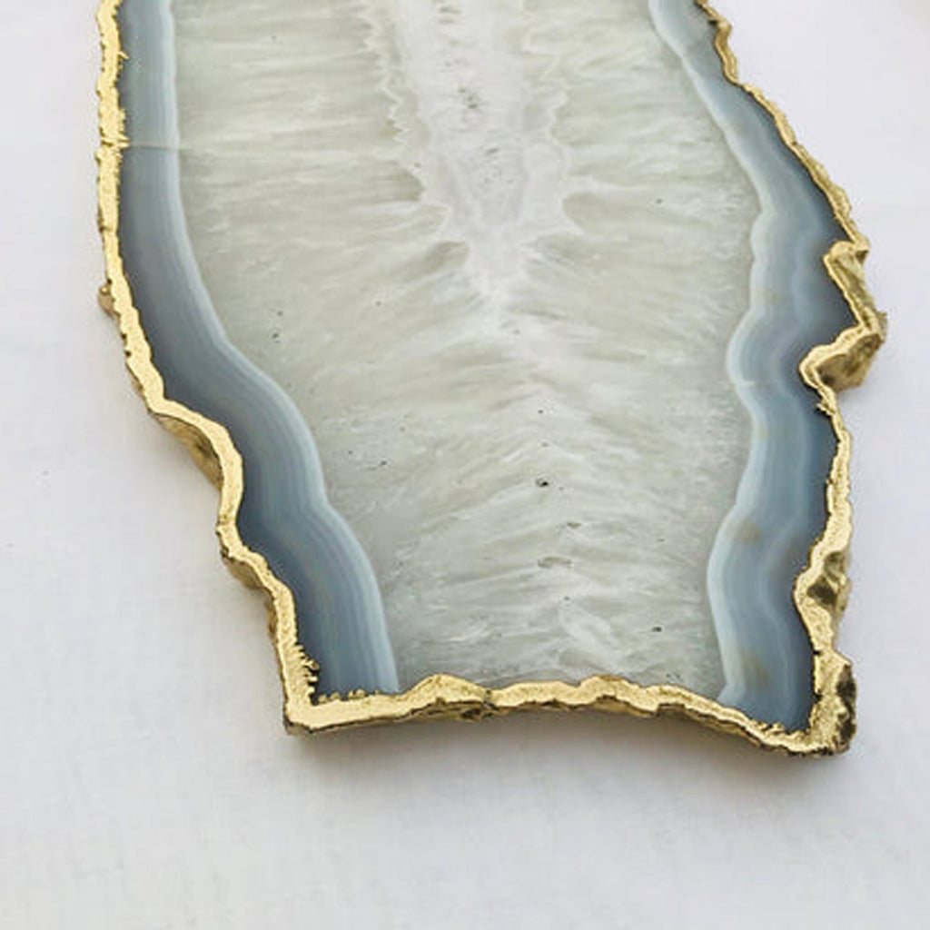 Large Gray Agate Cheese Platter/Tray