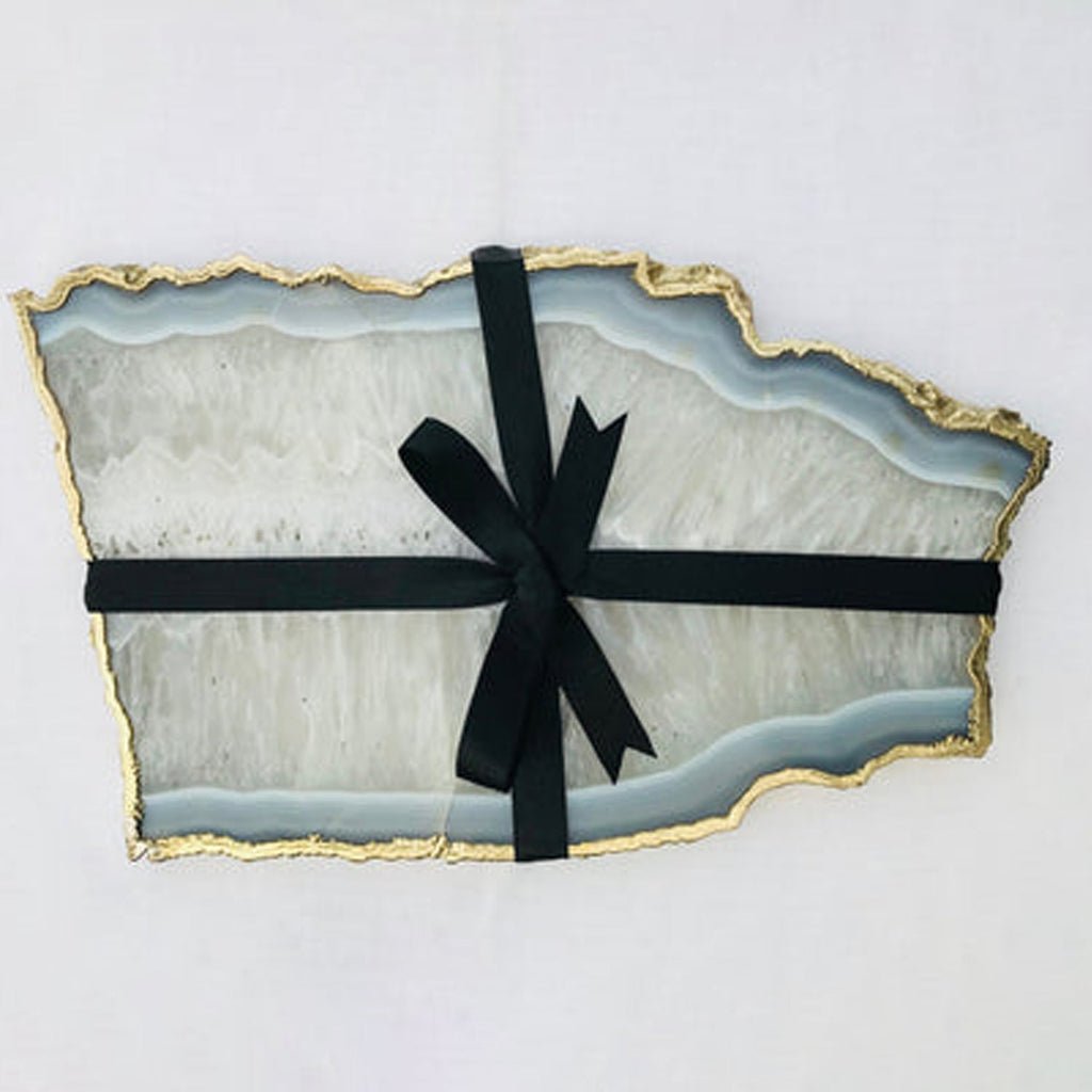 Large Gray Agate Cheese Platter/Tray
