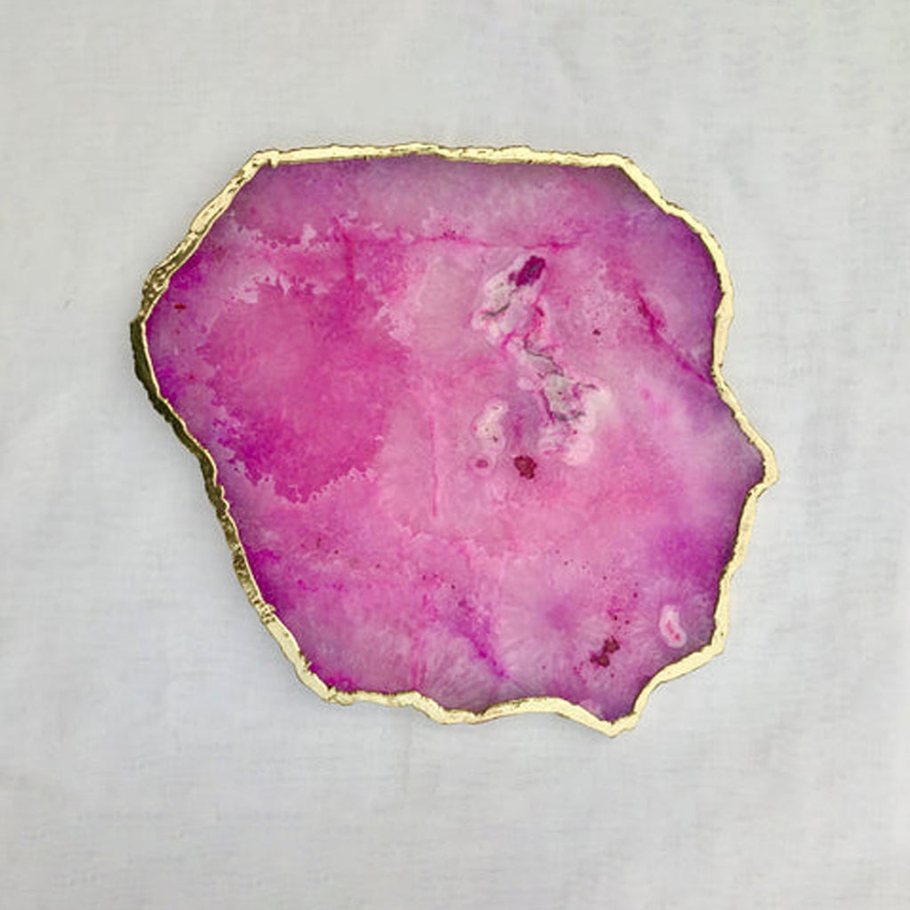 Large Pink Agate Cheese Platter/Tray