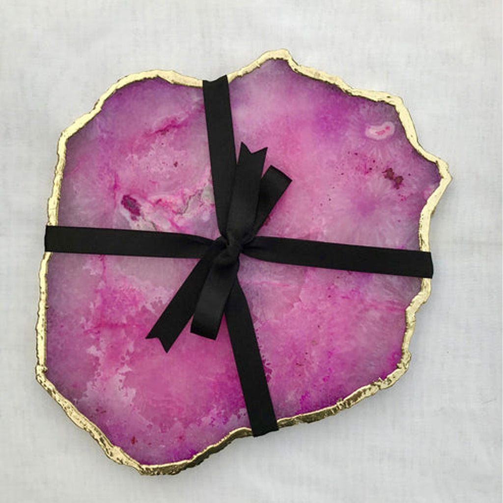 Large Pink Agate Cheese Platter/Tray