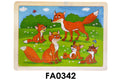 Fa puzzle, több féle kép, 30x23 cm pvc csom