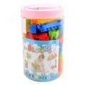 Építõkocka klt., 106 db,  kerékkel, 12x20 cm pvc henger