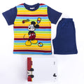 Mickey Mouse baby boy cotton pajamas - short sleeve pajamas - summer ensemble - navy blue - 104