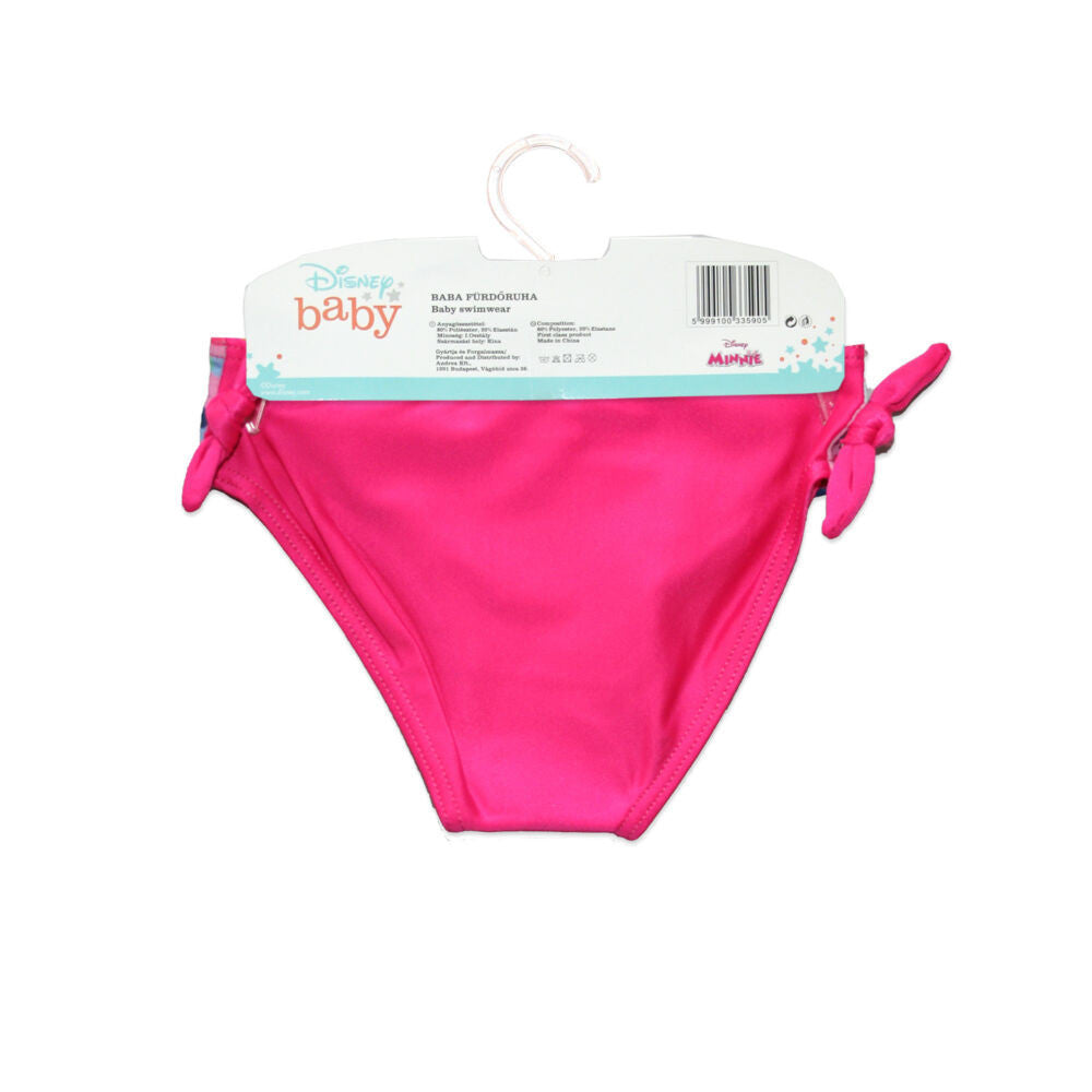 Baba fürdőruha alsó kislányoknak - Minnie egér - Hey cutie felirattal - pink - 98