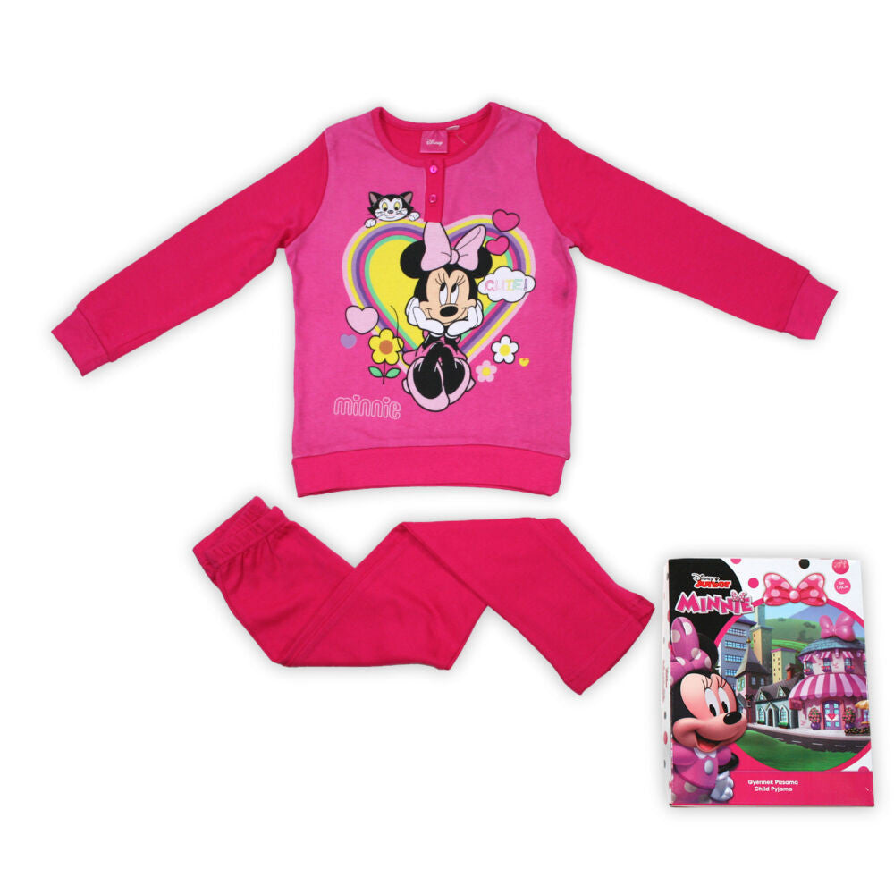 Winter cotton children's pajamas - Minnie Mouse - pink - 110