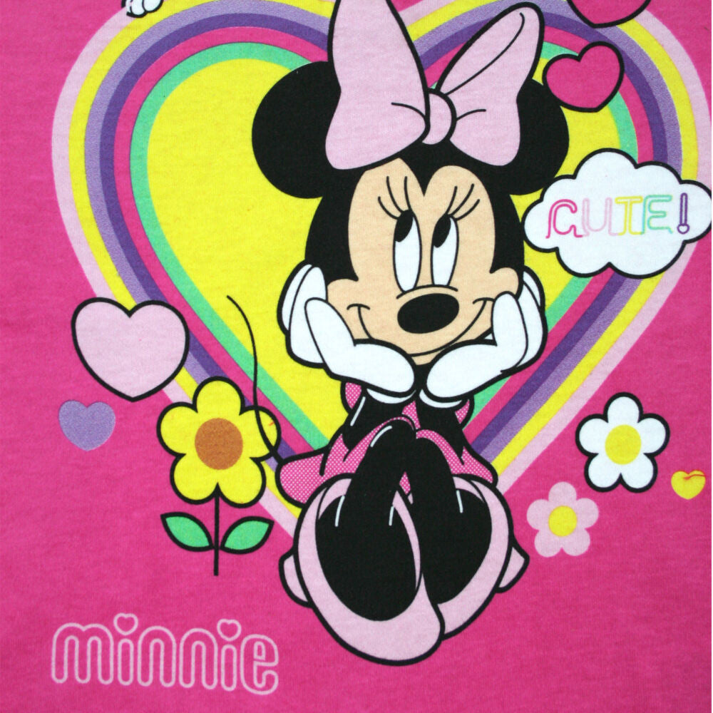 Winter cotton children's pajamas - Minnie Mouse - light pink - 140