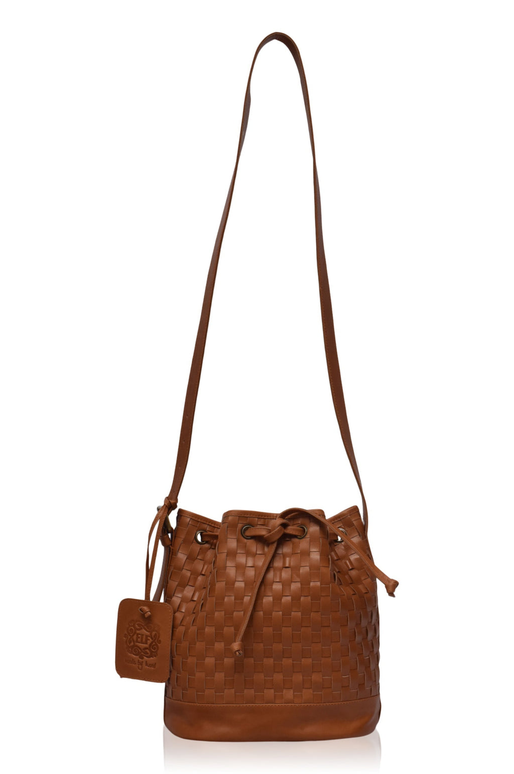 Margo Woven Drawstring Bag - Leather bag at Dealshubindia