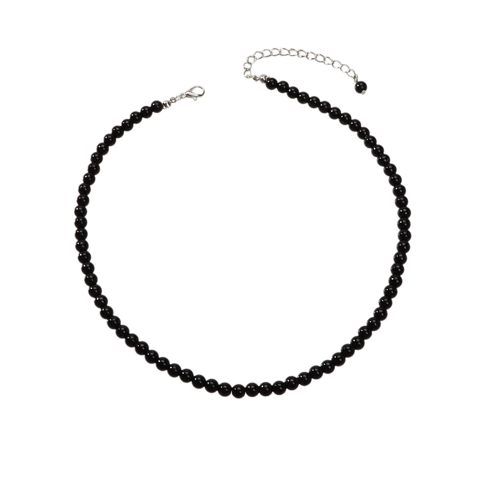 Short Black Beads Necklace Pearl Choker Wholesale Price Jewellery Accessories