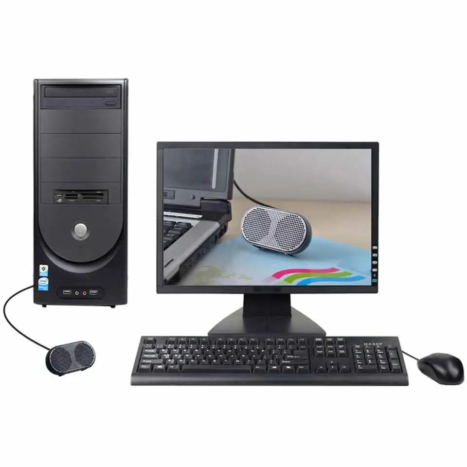 Portable Usb Mini Speaker Stereo For Pc & Ps4 (Black) - Speakers at Dealshubindia