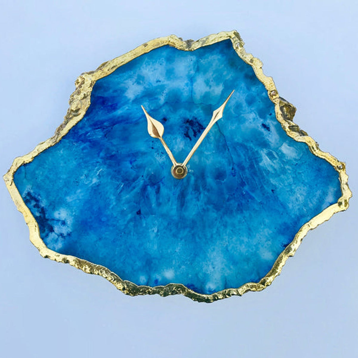 Ocean Blue Large Agate Wall/Table Clock