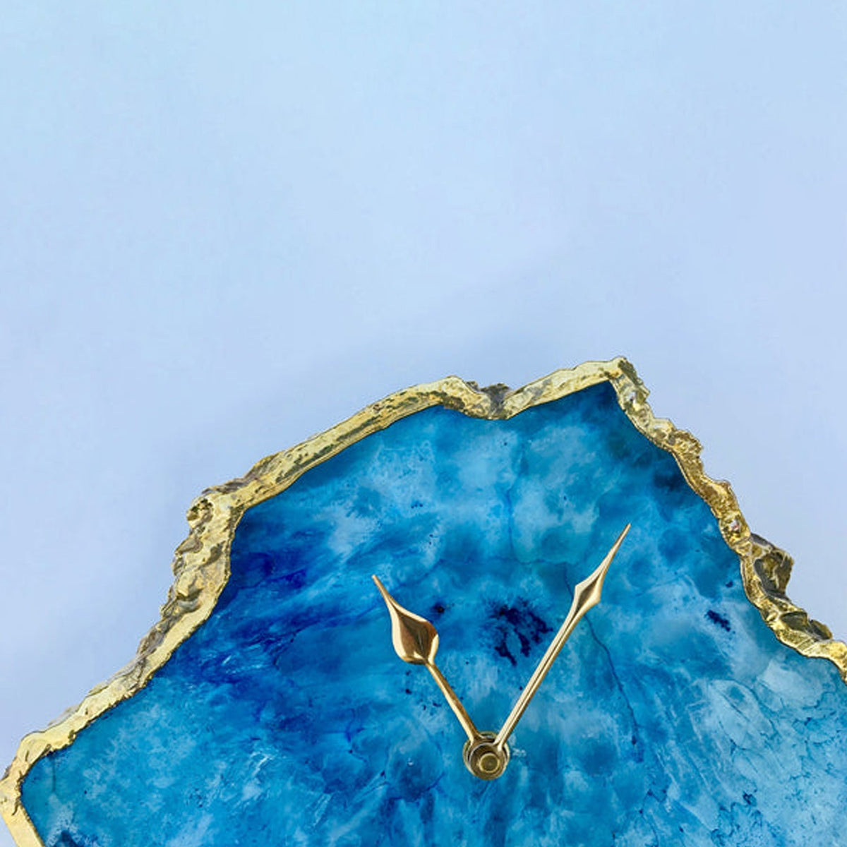Ocean Blue Large Agate Wall/Table Clock