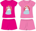 Disney Princesses cotton summer ensemble - t-shirt and shorts set - pink - 128