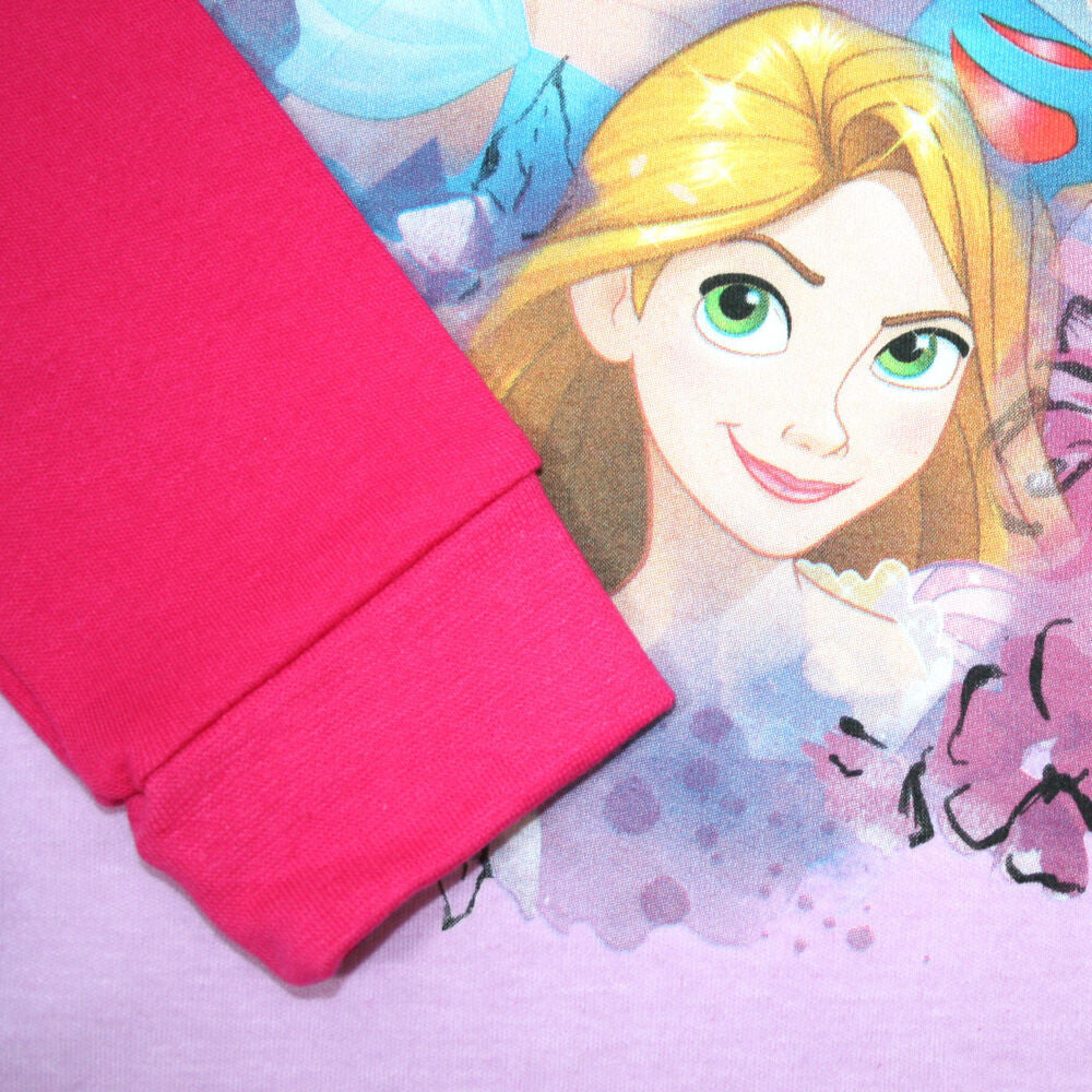 Téli pamut gyerek pizsama - Disney Hercegnők - pink - 98