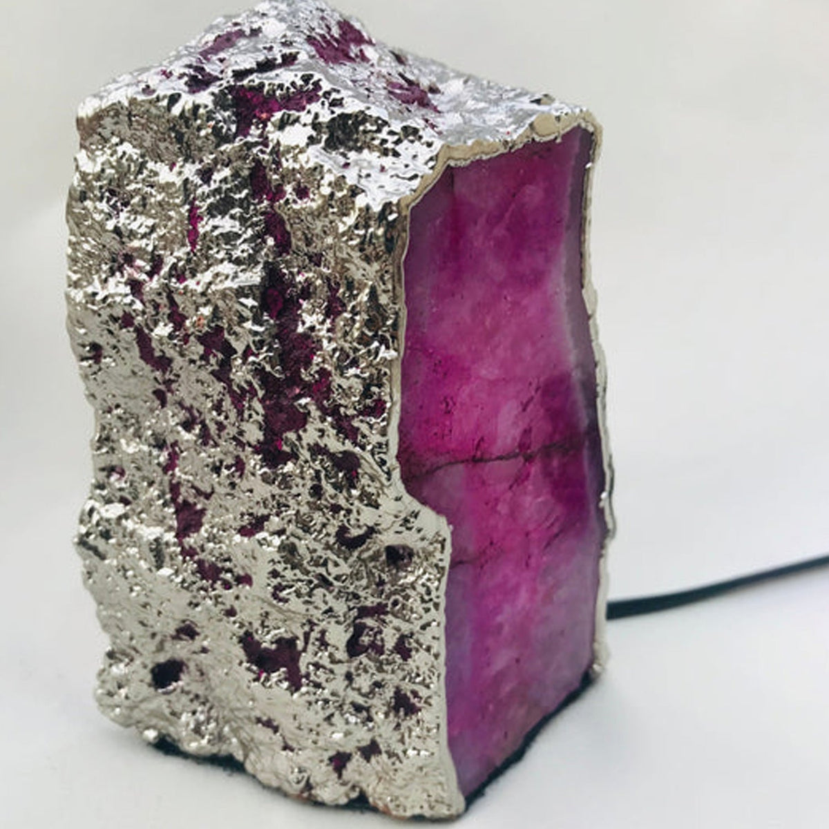 Pink Agate Bookends