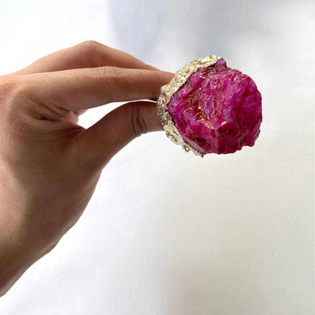 Pink Crystal Stone Cabinet Knobs
