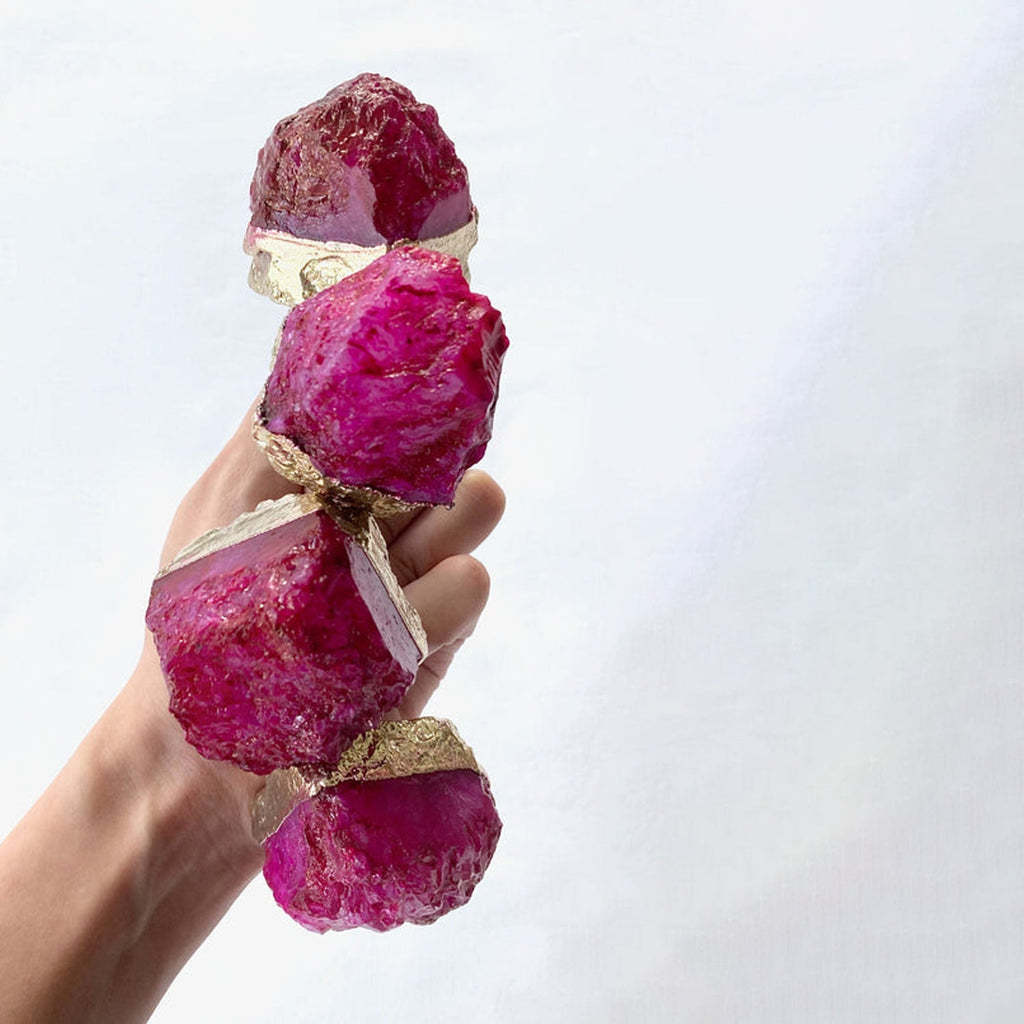 Pink Crystal Stone Cabinet Knobs